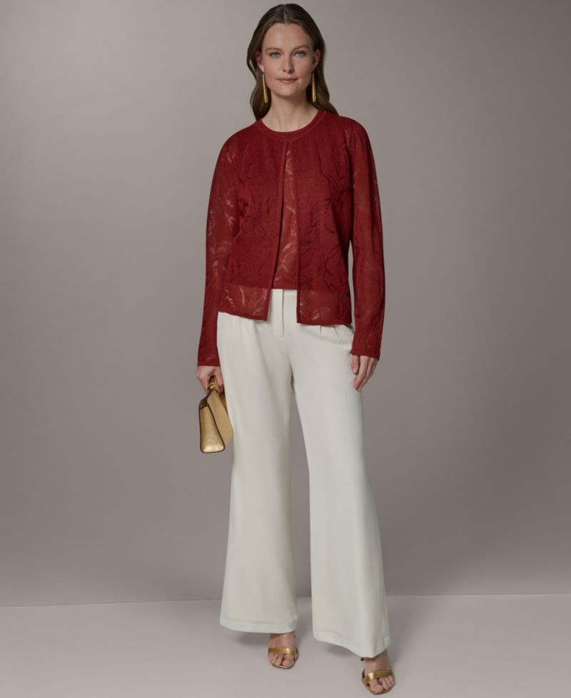 Women's Crewneck Novelty Cardigan