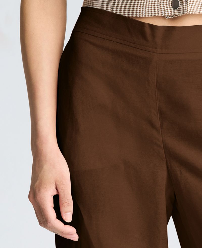 Women's Pull-On Linen Wide-Leg Pants