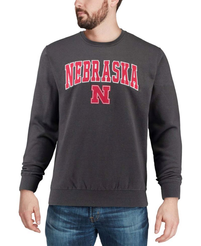 Men's Nebraska Huskers Arch & Logo Pullover Sweatshirt