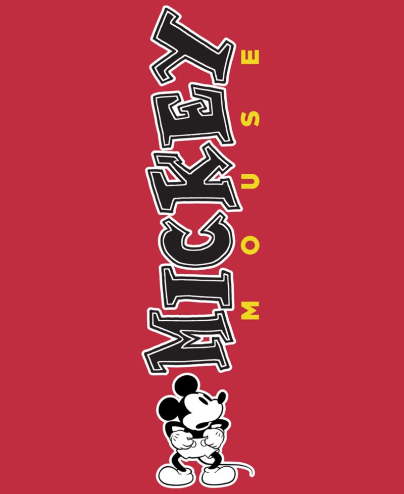 Men's Mickey Mouse Long-Sleeve Crewneck T-Shirt
