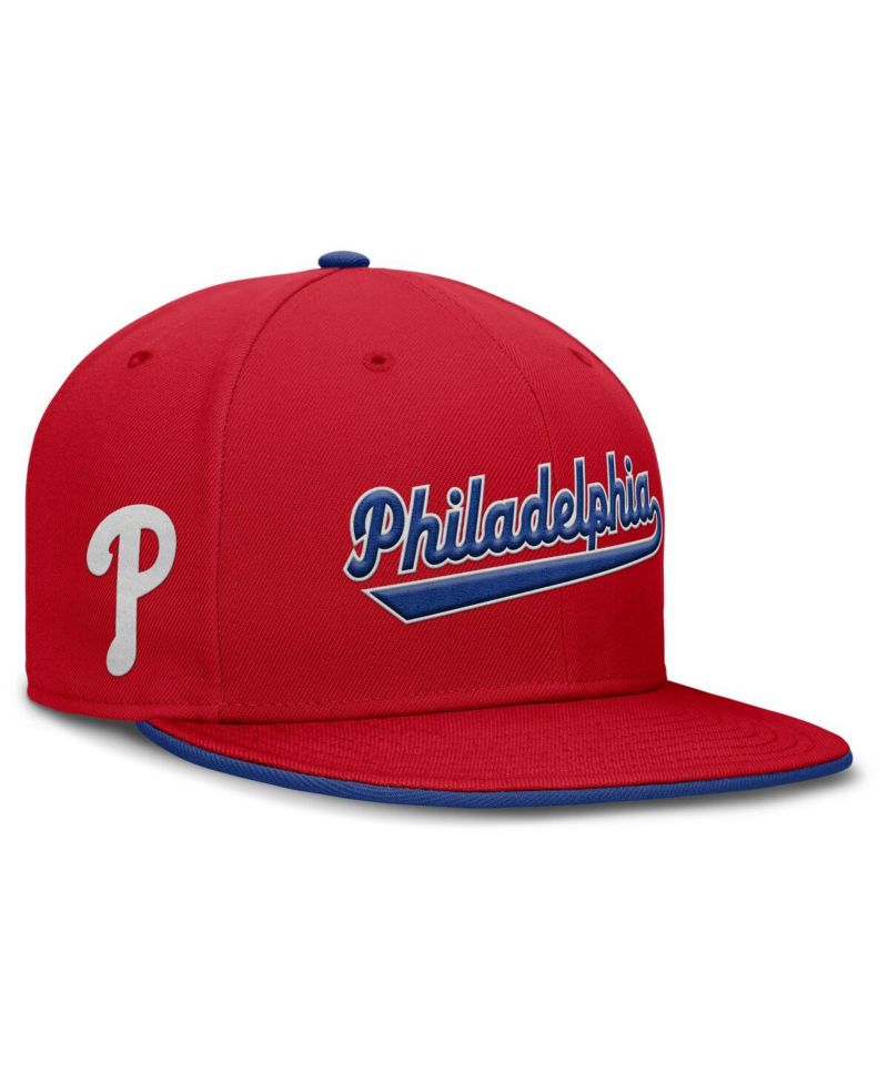 Men's Red Philadelphia Phillies True Performance Fitted Hat