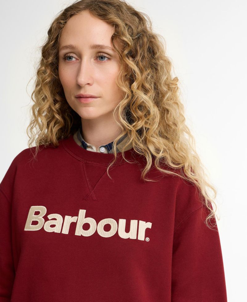 Women's Hartland Crewneck Long-Sleeve Embroidered-Graphic Sweatshirt
