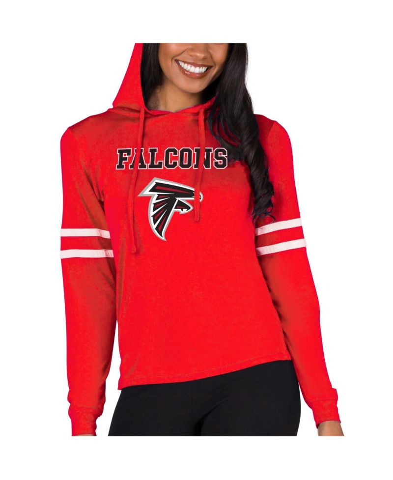 Women's Red Atlanta Falcons Marathon Lightweight Lounge Pullover Hoodie