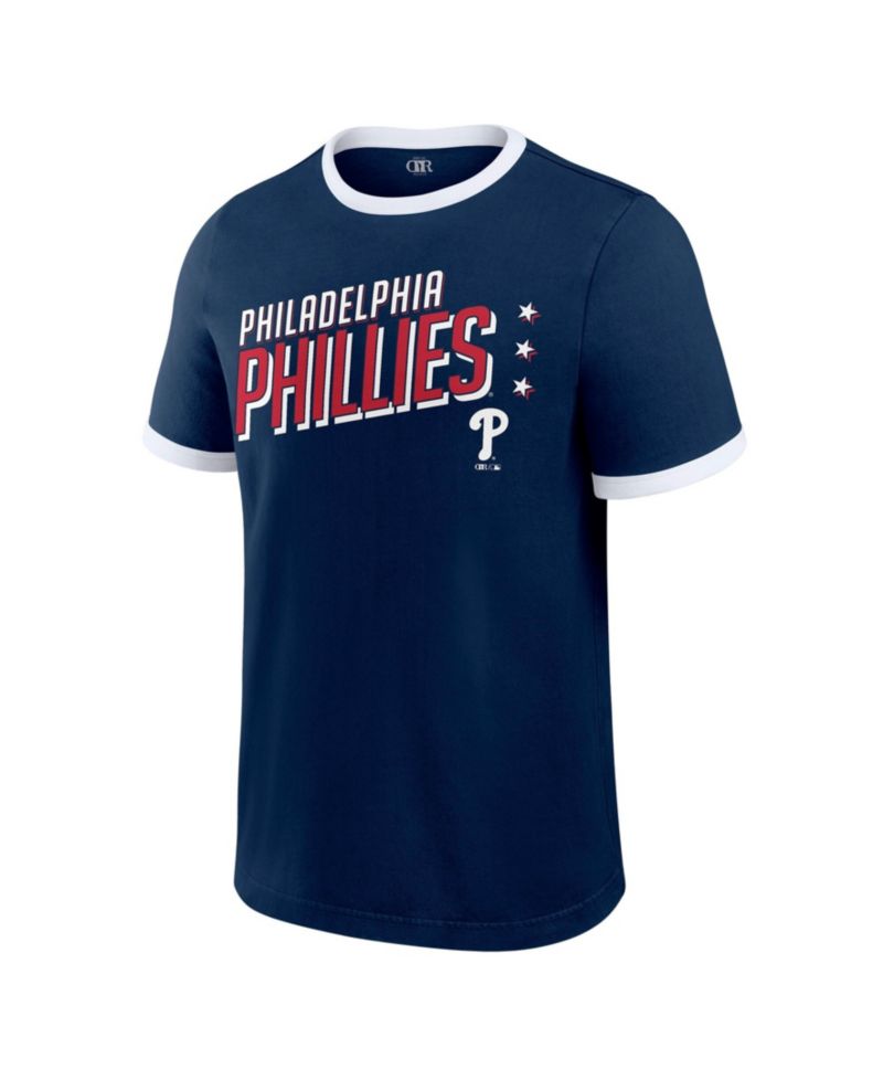 Men's Navy Philadelphia Phillies Americana Washed Ringer T-Shirt