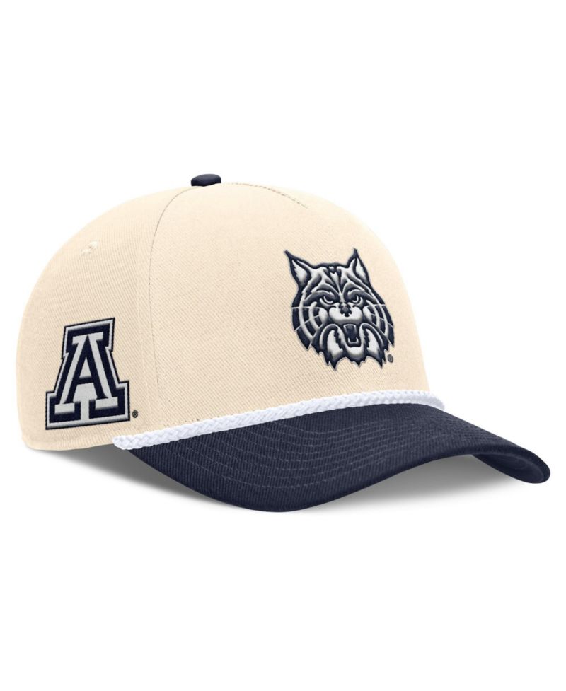 Men's and Women's Natural Arizona Wildcats 2026 Primetime Natural 5-Panel Rope 2-Tone Rise Hat