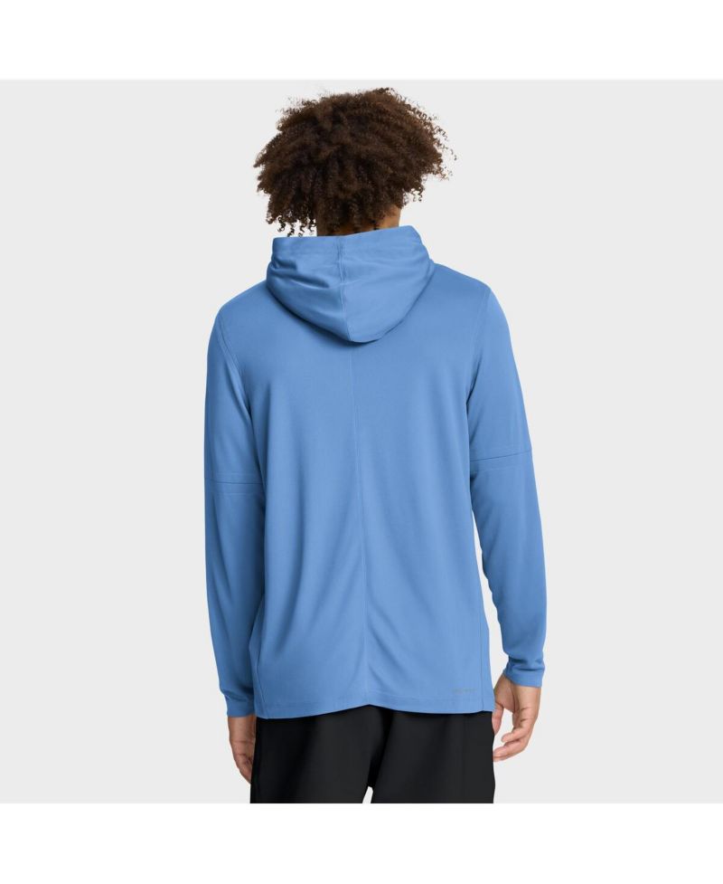 Men's Carolina Blue North Carolina Tar Heels 2025 Sideline Performance Long Sleeve Hoodie T-Shirt