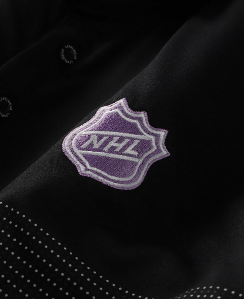 Men's Black NHL Hockey Fights Cancer Draft Day Mason Polo Shirt