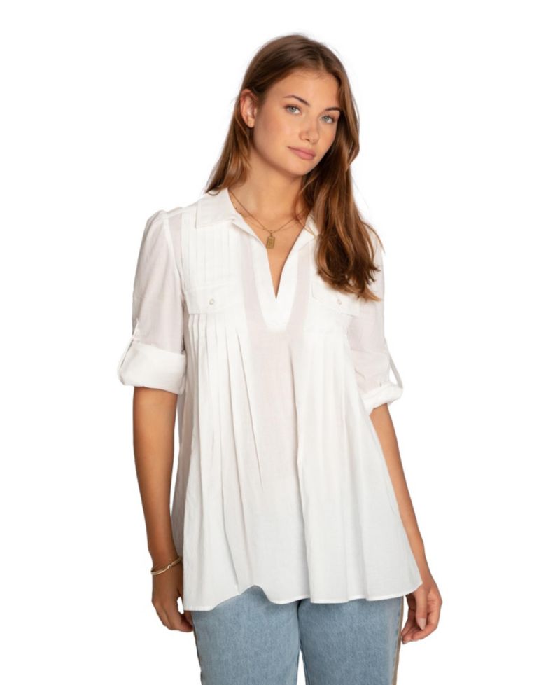 Women's Catch Feelings Pintuck Shirt