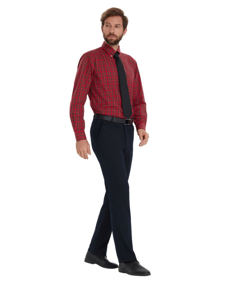 Men's Stewart Tartan Regular-Fit Dress Shirt