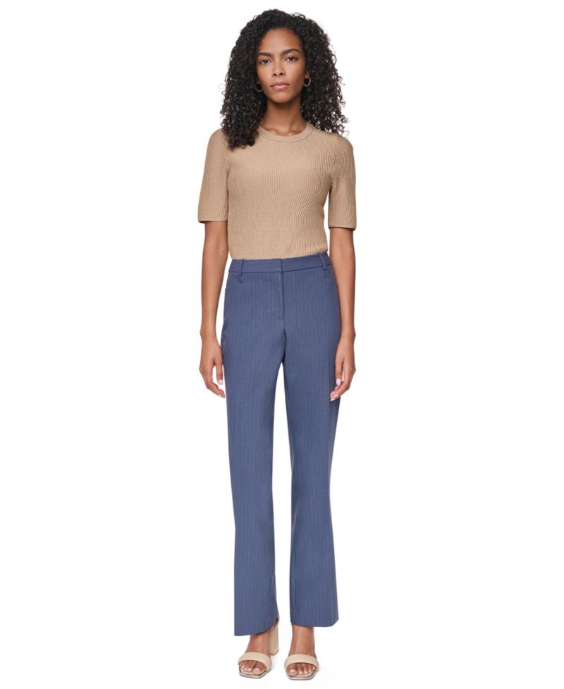 Women's Modern F Pinstripe Straight-Leg Trousers