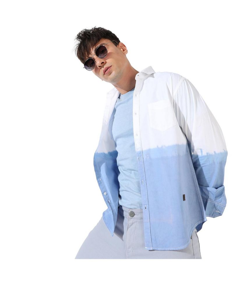 Men's Ombre Contrast Shirt