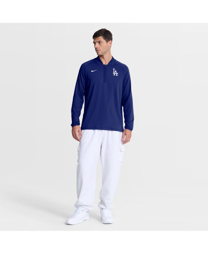 Men's Royal Los Angeles Dodgers Authentic Collection Dri-FIT Raglan Half-Zip Pullover
