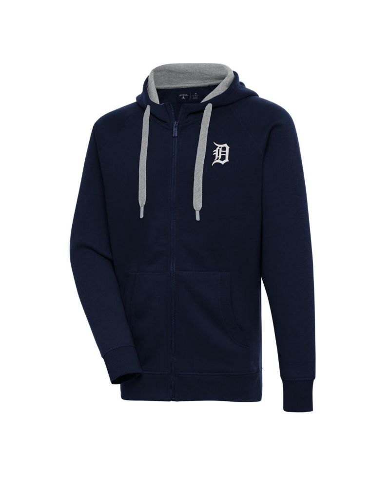 Men's Navy Detroit Tigers Metallic Victory Full-Zip Hoodie Jacket