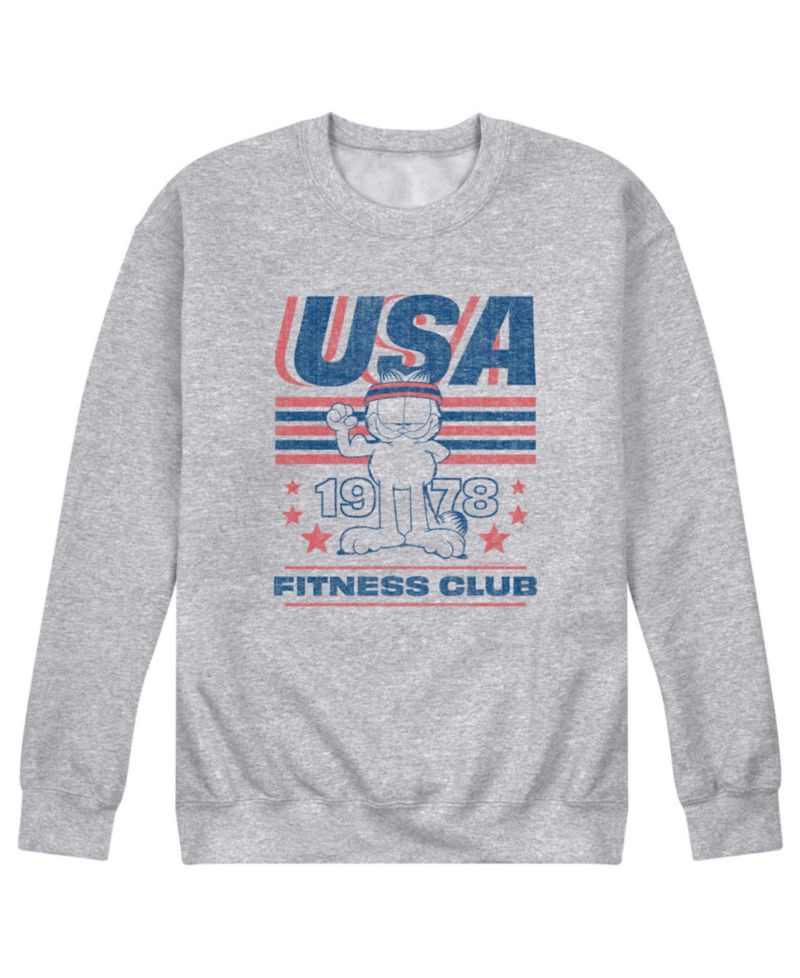 Men's Garfield USA Fitness Crew Fleece Sweatshirt