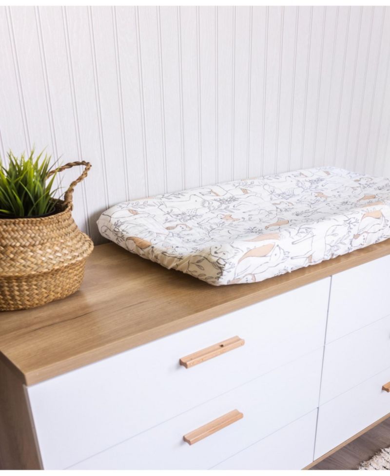 Ezra Quilted Change Pad Cover - Woodland