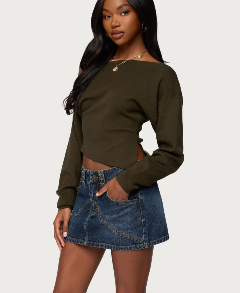 Women's Chenelle Asymmetric Off Shoulder Sweater