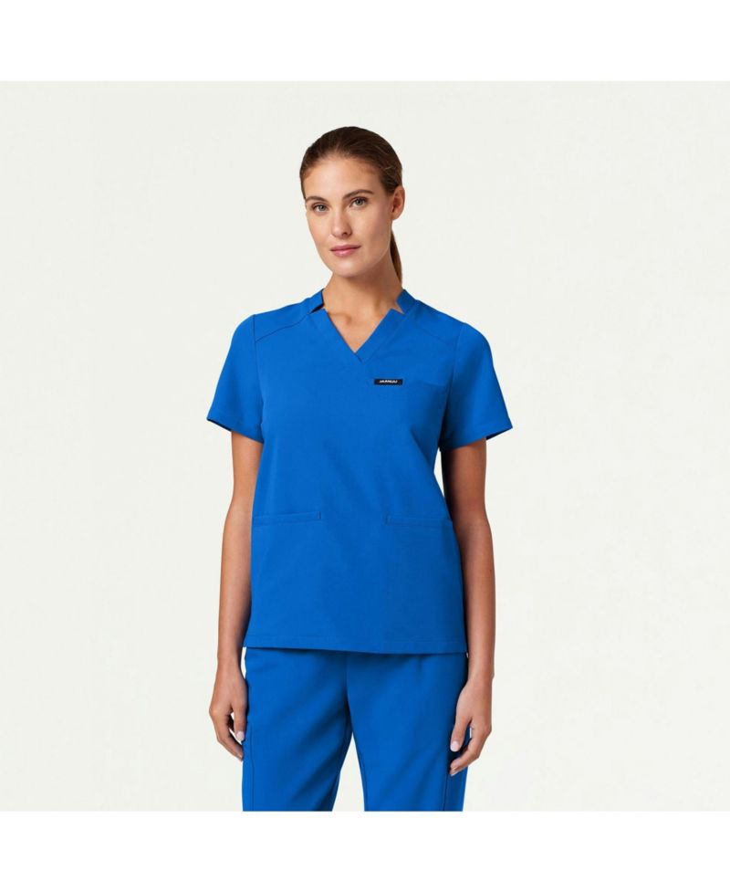 Women's Helia 3-Pocket Classic Notched V-Neck Scrub Top