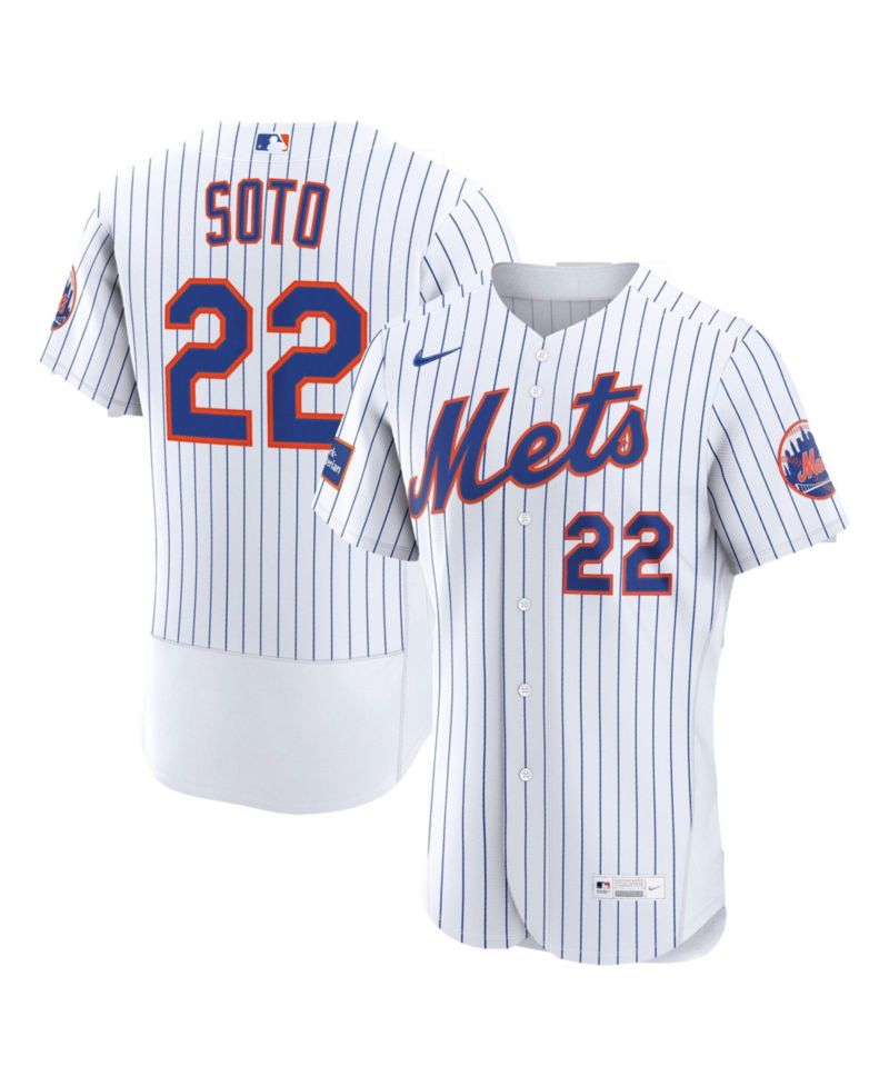 Men's Juan Soto White New York Mets Home Authentic Sponsor Patch Jersey