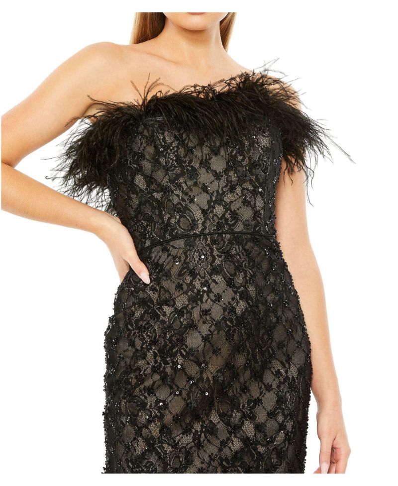 Women's Embellished Strapless Column Dress