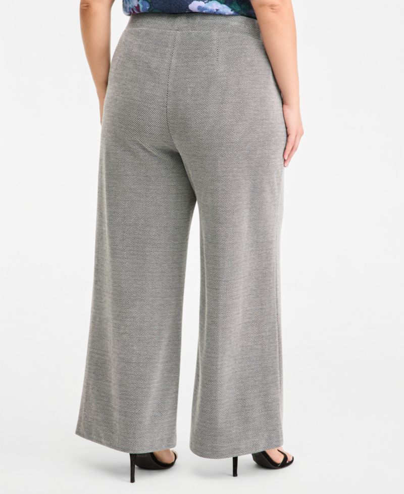 Plus Size Pull-On Wide-Leg Pants