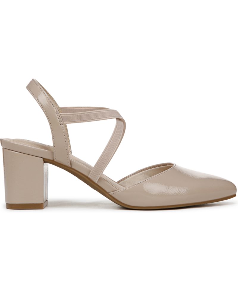 Women's April Block Heel Ankle Strap Slingback Pumps