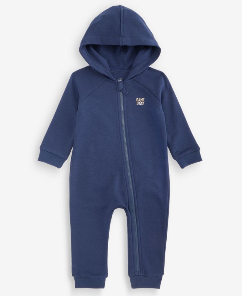 Baby Boys' 0M-24M Hooded Football Coverall