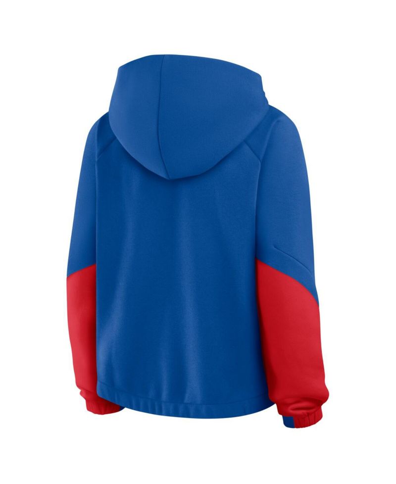 Women's Royal Buffalo Bills Oversized Redzone Bubble Screen Pullover Hoodie