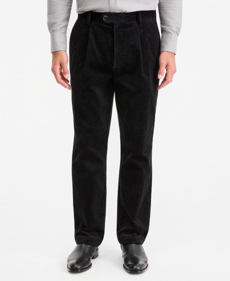 Men's Pleated Corded Pants