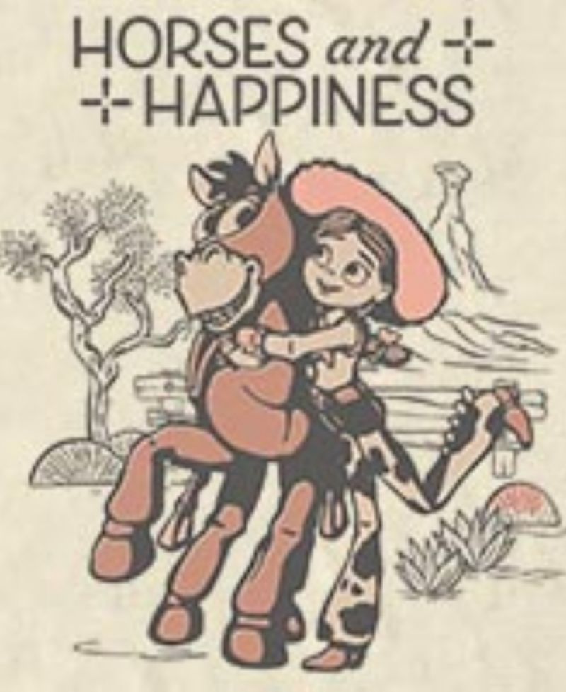 Men's Disney Pixar Toy Story Jessie Horses and Happiness Cowgirl Graphic T-Shirt