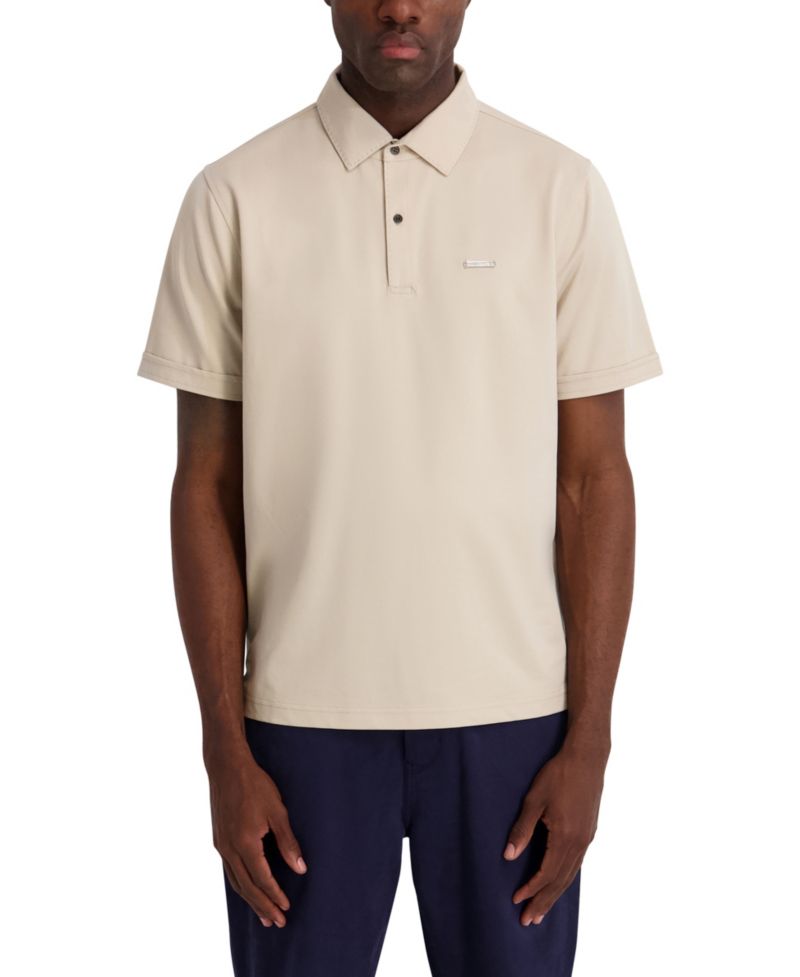 Men's Regular-Fit Short-Sleeve Spread Collar Polo Shirt