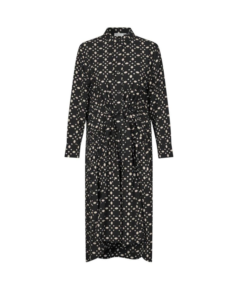 Women's MaNovany Long Sleeve Shirt Midi Dress