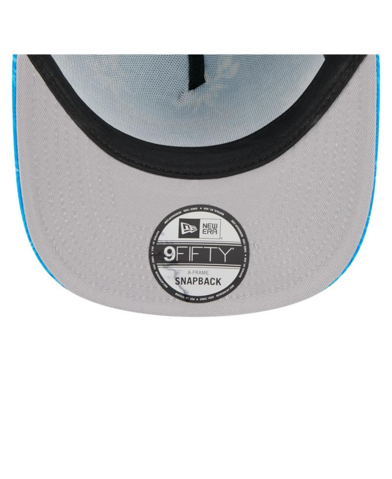 Men's Blue Detroit Lions Palm Print A-Frame 9FIFTY Snapback Hat
