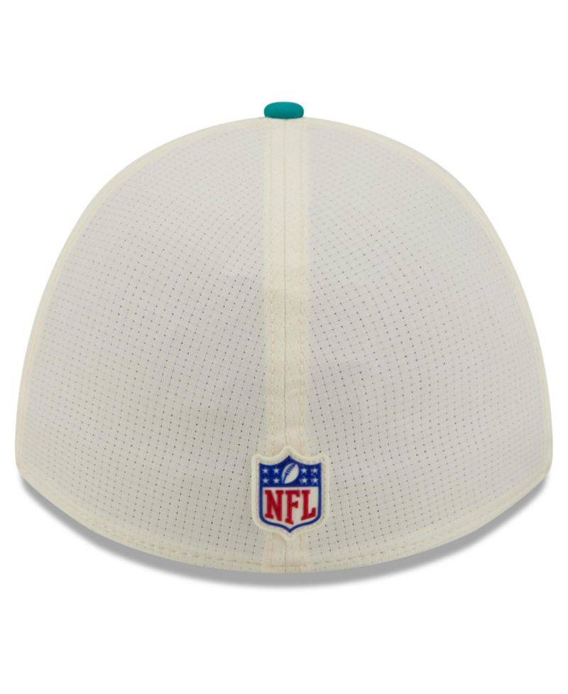 Men's Cream/Aqua Miami Dolphins 2026 NFL Training Camp 39THIRTY Flex Hat