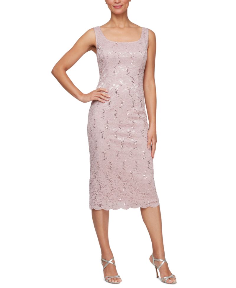 Women's 2-Pc. Lace Jacket & Midi Dress Set