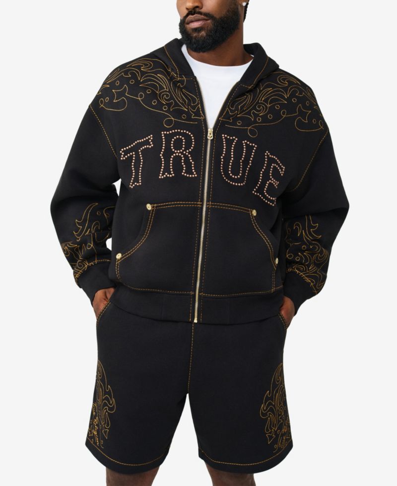 Men's Rodeo Big T Boxy Zip Hoodie Sweatshirt