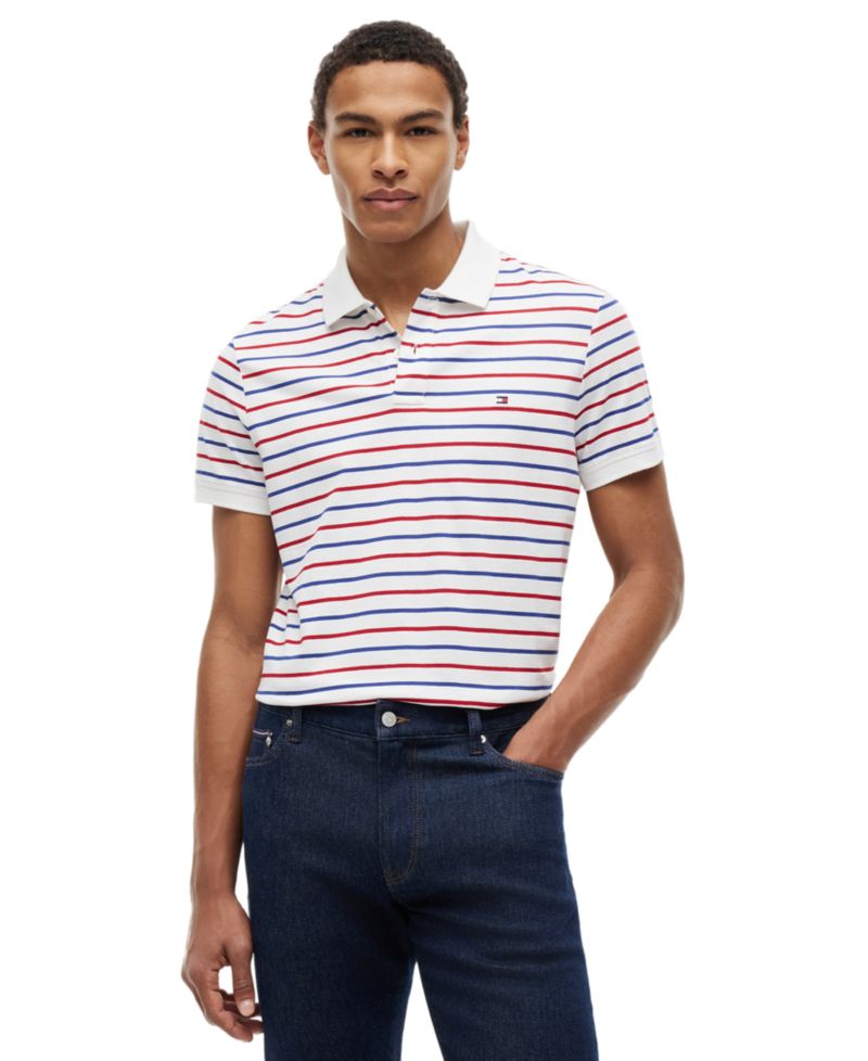 Men's Regular-Fit Smooth Touch Stripe Polo Shirt