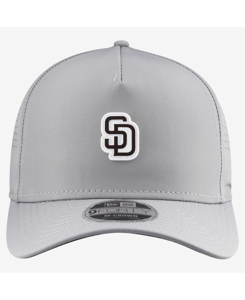 Men's Gray San Diego Padres Micro Logo 9FORTY M-Crown A-Frame Adjustable Hat