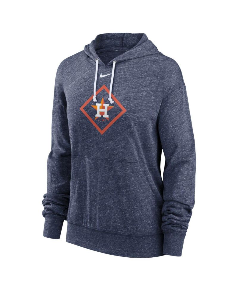 Women's Navy Houston Astros Diamond Icon Gym Vintage-Like Pullover Hoodie