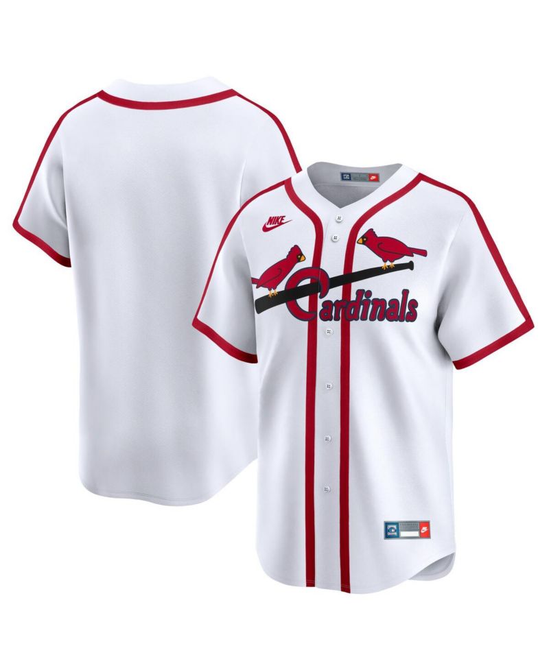 Men's White St. Louis Cardinals Cooperstown Collection Limited Jersey
