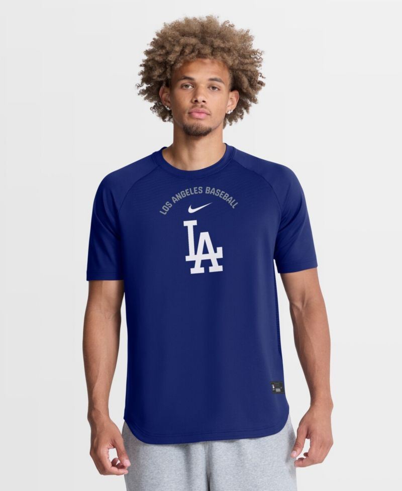 Men's Royal Los Angeles Dodgers Authentic Collection Batting Practice Pre-Game Raglan Dri-FIT T-Shirt