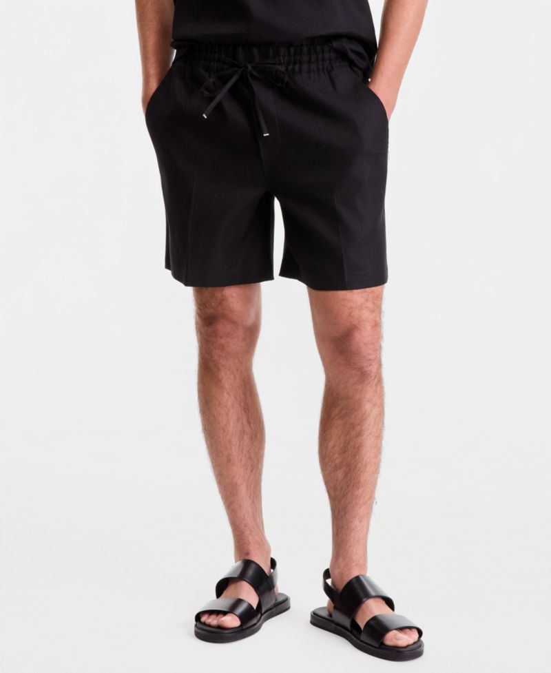 Men's Linen-Blend Pull On Shorts