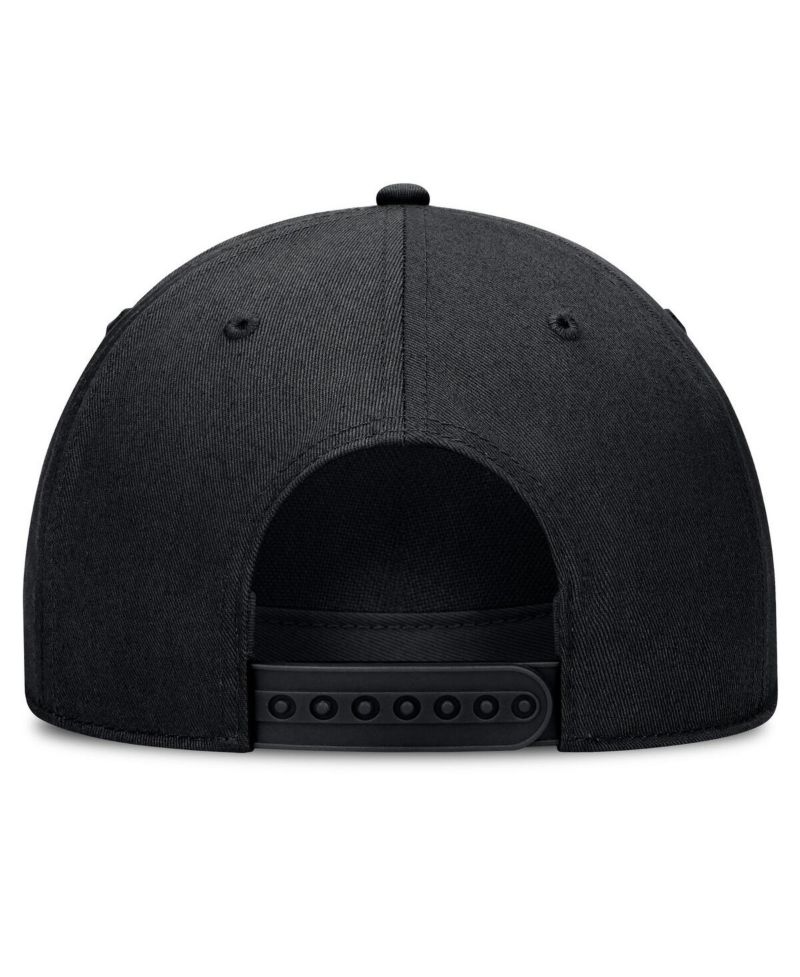 Men's Black Los Angeles Dodgers Cooperstown Collection Rise Adjustable Hat