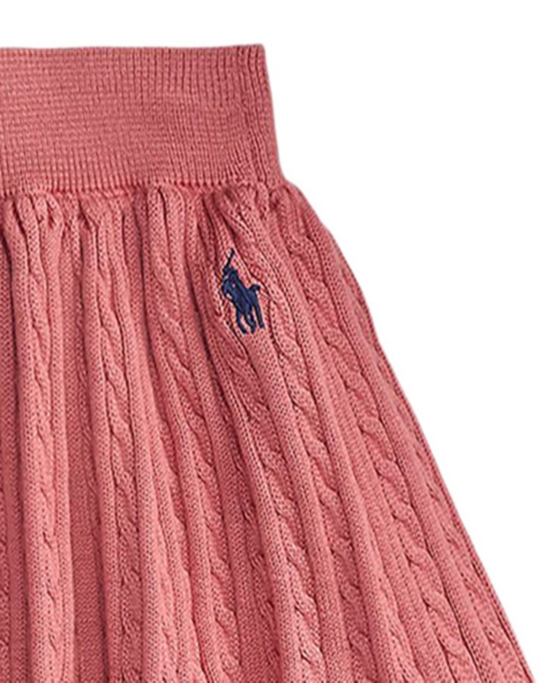 Girls' 7-16 Mini-Cable Tiered Cotton Skirt