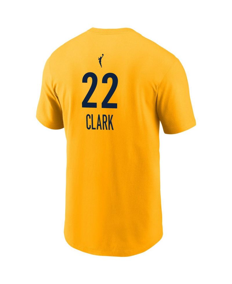 Men's and Women's Caitlin Clark Gold Indiana Fever Name & Number T-Shirt