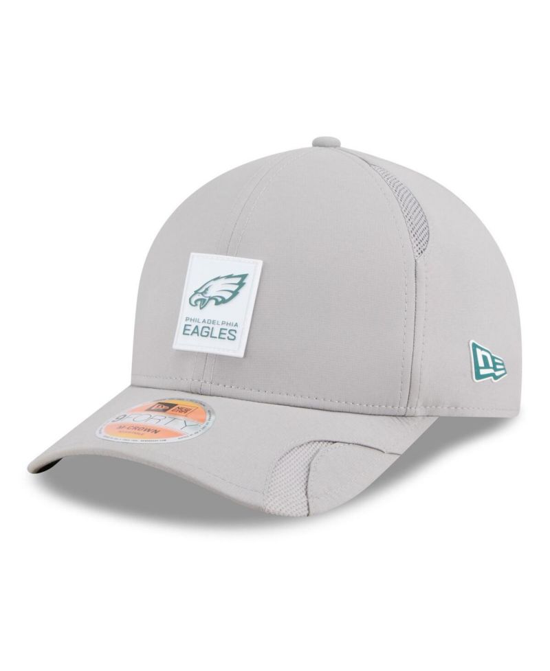 Men's Gray Philadelphia Eagles 2025 Sideline M-Crown 9FORTY Adjustable Hat