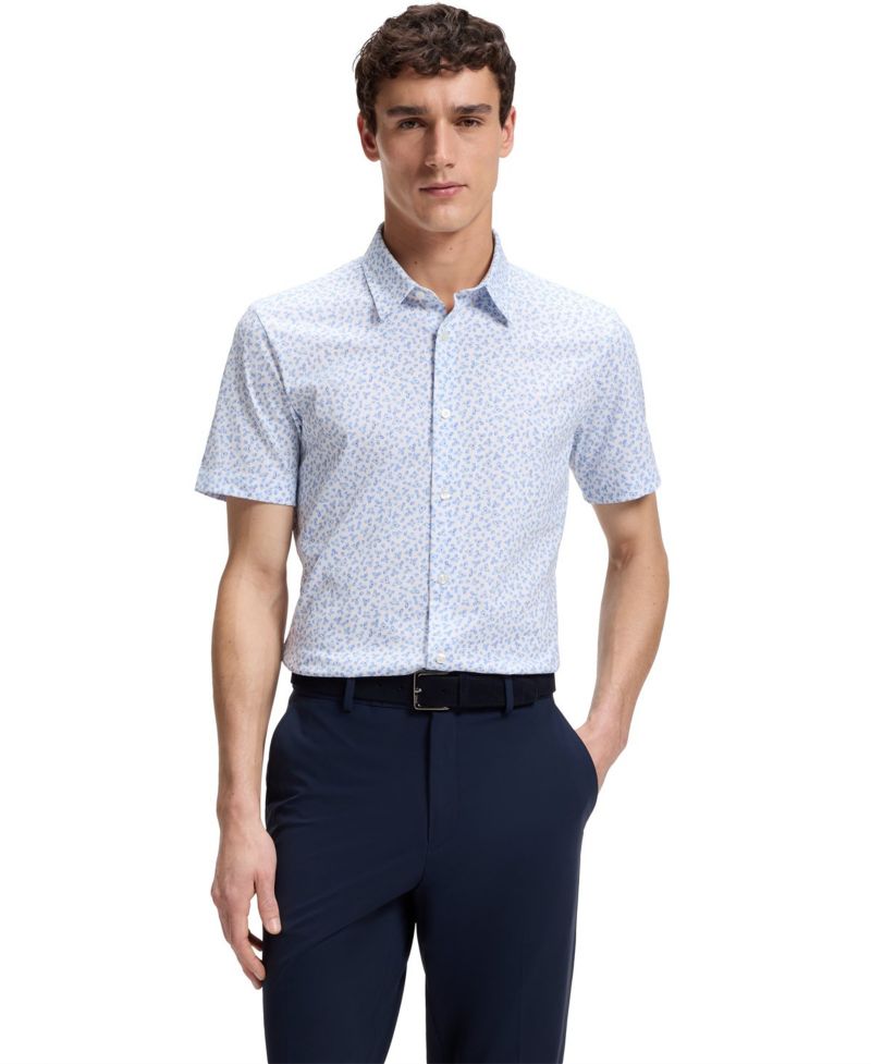 Men's Cotton-Blend Jersey Short-Sleeve Shirt