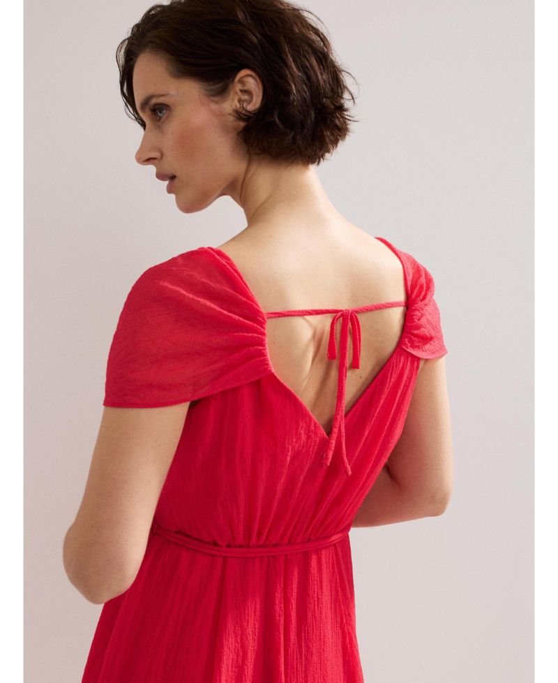 Women's Jen Gathered V-Neck Midi Dress