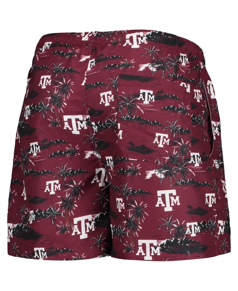 Men's Maroon Texas A&M Aggies Island Palm Swim Trunks