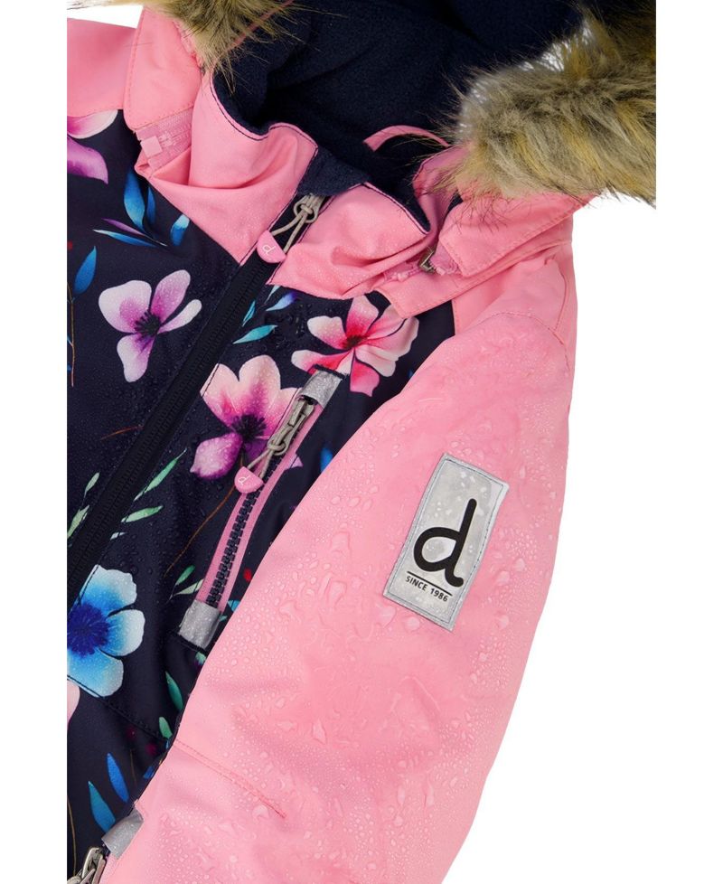 Little and Big Girl ( 6 to 14 ) One Piece Play Snowsuit Floral Print