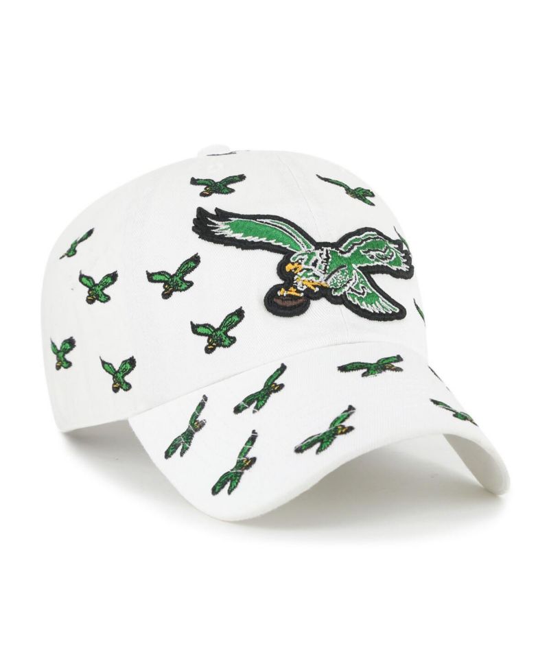 Men's and Women's White Philadelphia Eagles Confetti Clean Up Adjustable Hat